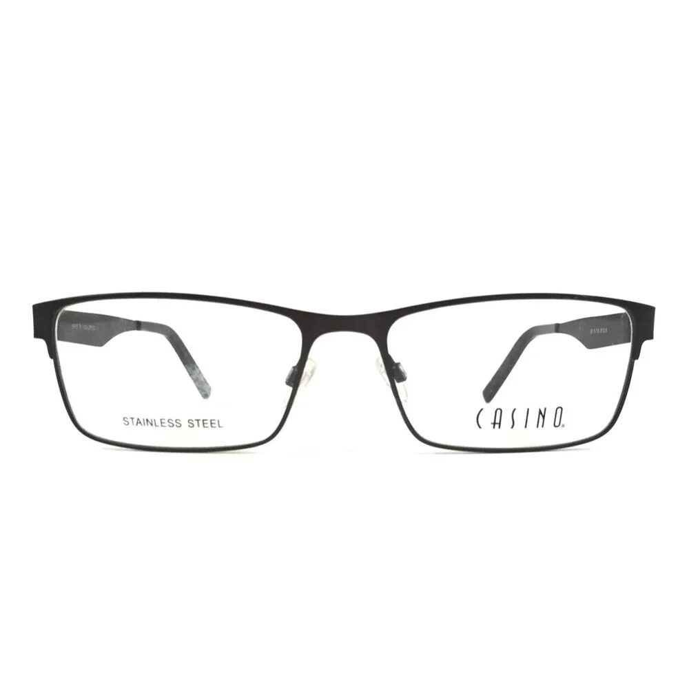 Casino Eyewear Eyeglasses Frames BRYCE MT. GUN Matte Gunmetal Full Rim 59-18-155